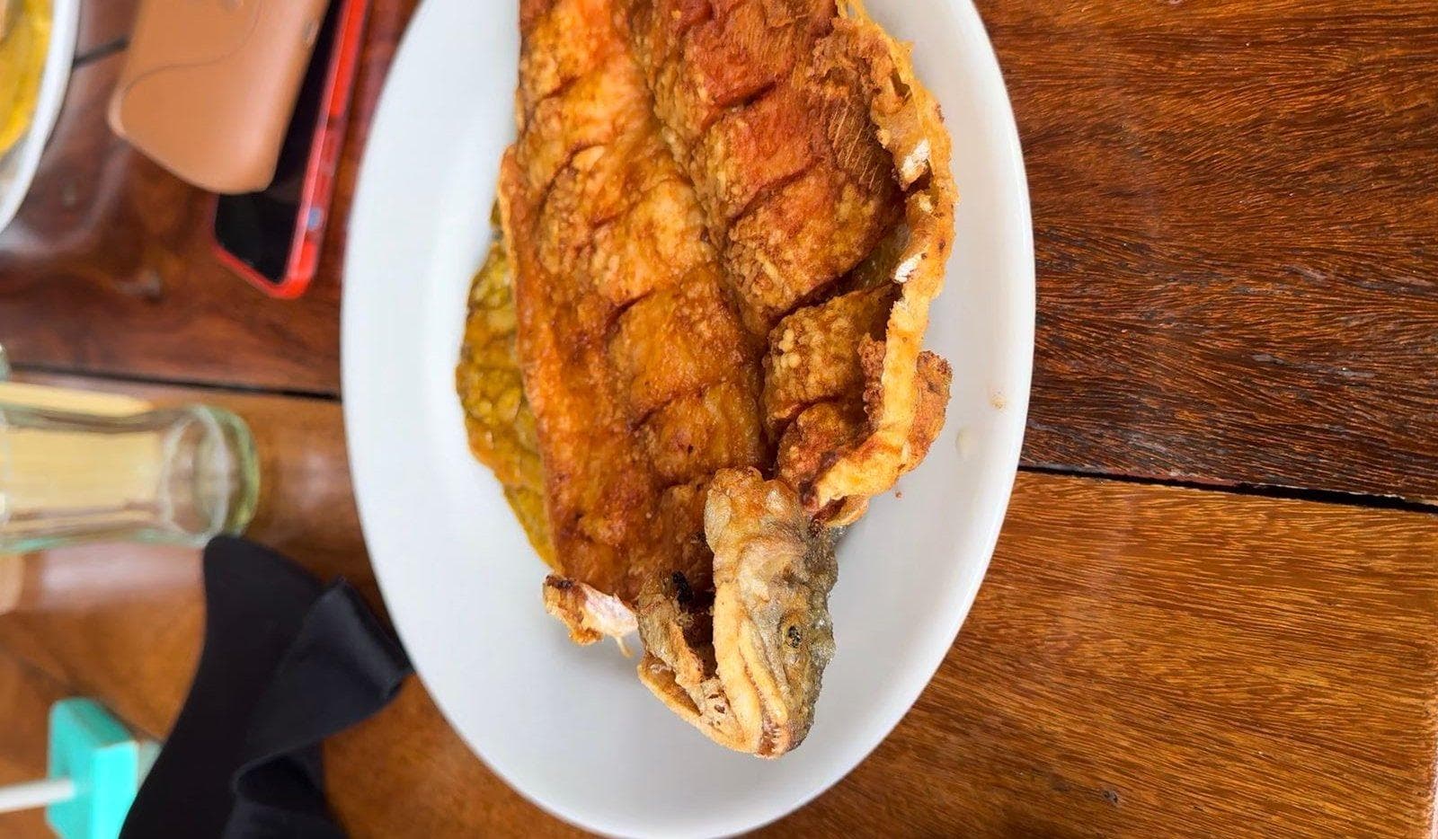 Trucha frita entera en Restaurante Montemar — Jardín, Antioquia