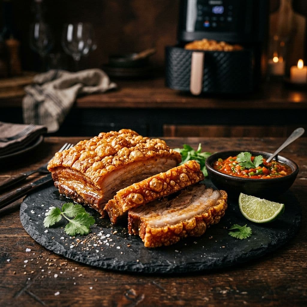 Chicharrón en air fryer: crocante y jugoso sin aceite